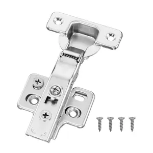 VEVOR Cabinet Hinges, 50 Packs Full Overlay Kitchen Cabinet Door Hinges, 100 Degree Opening Angel Soft Close Concealed Cupboard Hinges for Frameless Cabinet Type, with Mounting Screws