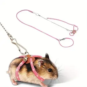 1pc Hamster Leash, Small Animal Harness, Bite-Resistant Walk Rope, Outdoor Use, Interactive Toy, Ideal for Hamsters, Pets