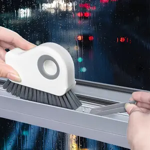 Two-In-One Window Track Cleaning Brush, Detachable Design, Durable Plastic, Ideal for All Seasons, Perfect for Home & Outdoor Use