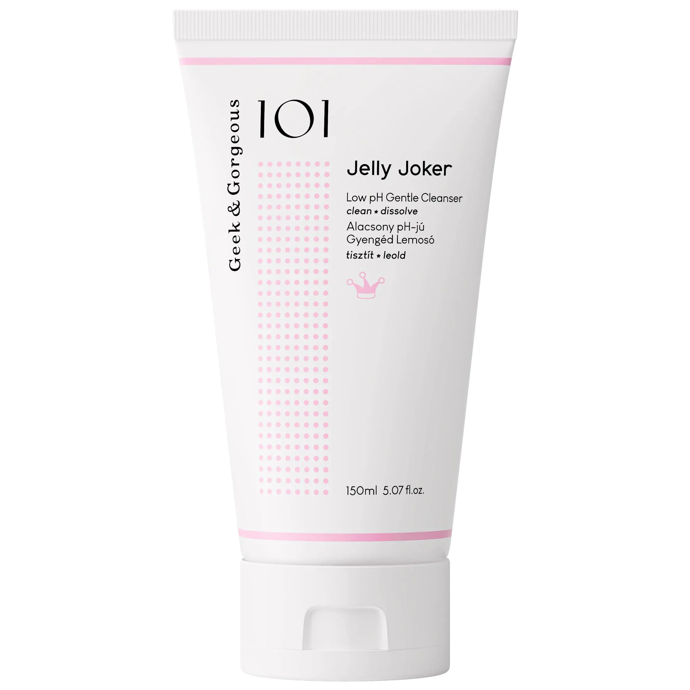 GEEK & GORGEOUS Jelly Joker Gentle Jelly Gel Facial Cleanser - Vegan, Cruelty-Free, Gluten-Free, Low pH, Hydrating, Non-Foaming, Water-Soluble Makeup Remover for Sensitive & All Skins, 5.07 oz (4.0 to 5.9 fl. oz. range)