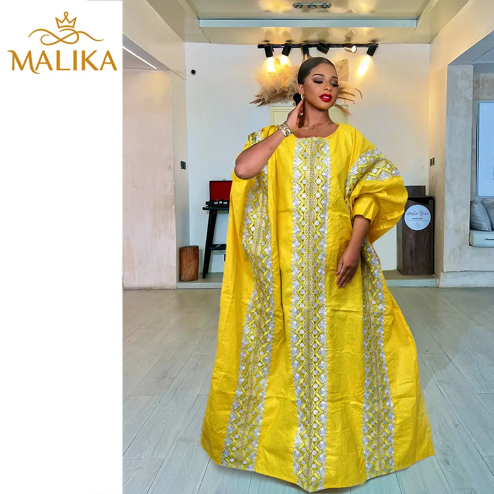 Yellow Bazin Rich Lace For African Nigerian Noble Lady Evening Gown Dress Origianl Frist Quality Perfume Bazin Riche Lace