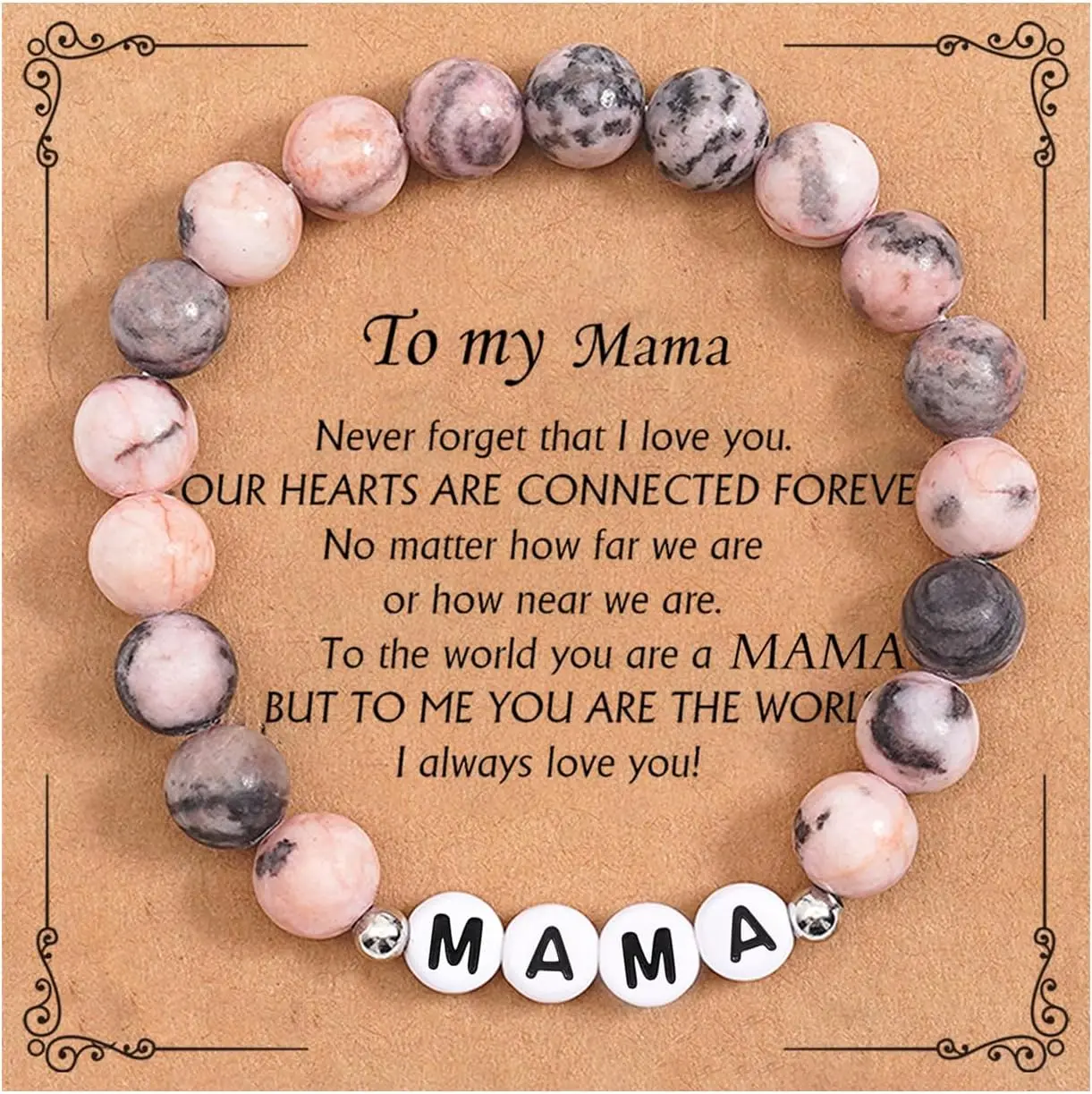 Gigi/Mimi/Nana/Mama Gifts, Unique Nana Bracelet for Grandma/Special Mama Bracelet for Mom, Perfect Presents for Women for Christmas, Thanksgiving Day, Mother's Day, Natural Stone Chakra Bracelet