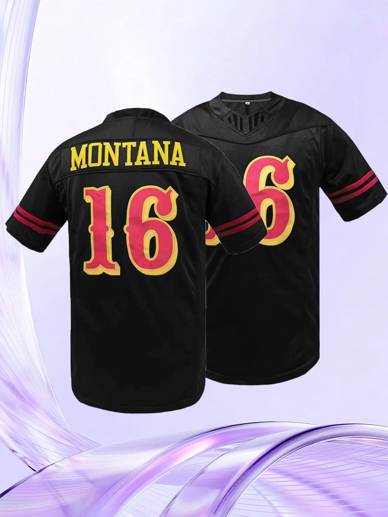 Men's Football Jersey Number 13 - Black with Embellished #13 Design, Moisture-Wicking Breathable Fabric, Loose Fit -Neck for Training, Matches & Streetwear - - Soccer Gear for Outdoor Sports & Casual Wear Football Shirts