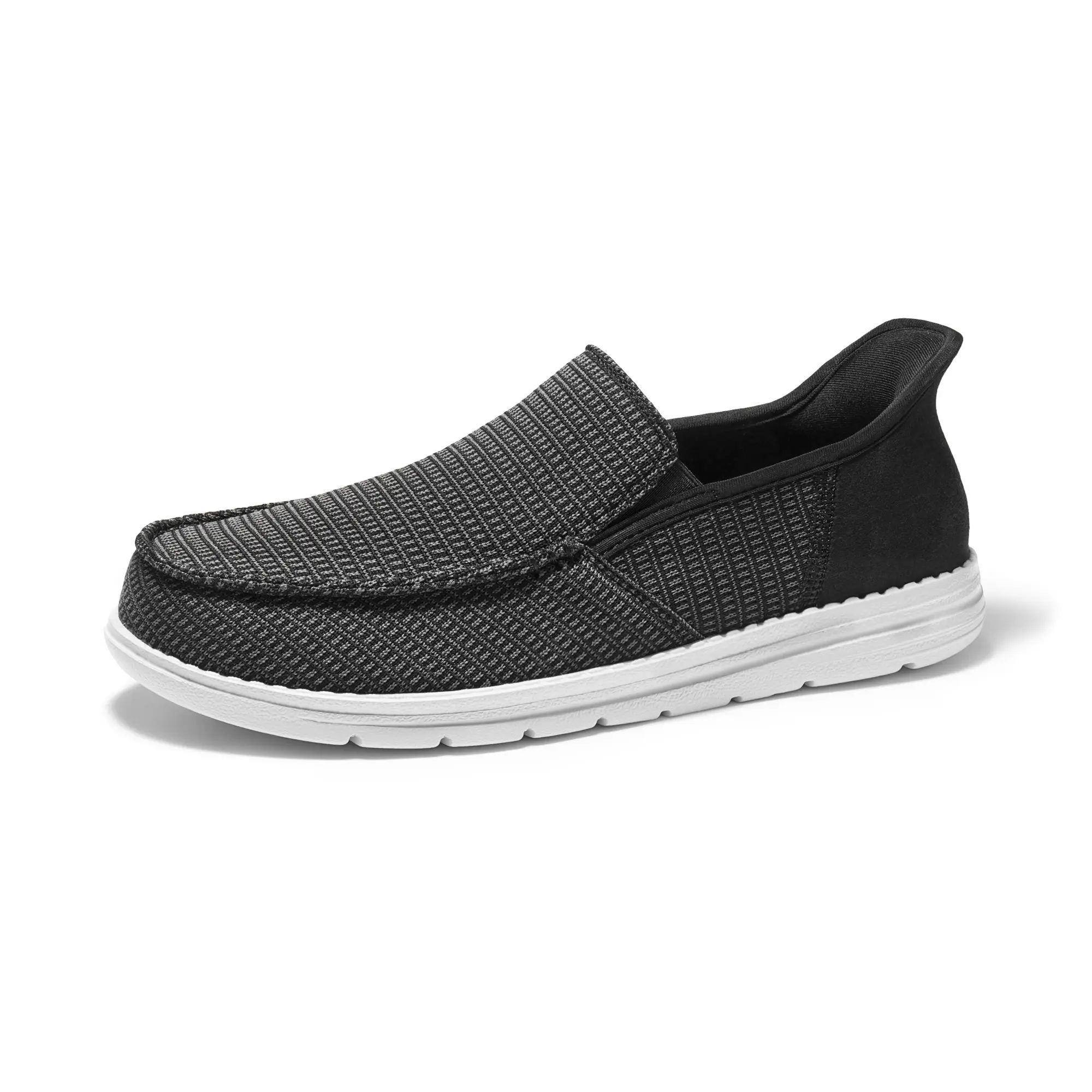 【BRUNO MARC Anniversary】 Men's Slip-On Loafers - Hands-Free Step-In Casual Walking Shoes, Lightweight Breathable Flats, Footwear tiktokshopbacktoschool, Minimalist, Hands Free Slip-Ins Loafers, Casual Work Shoes, Slip On Convenience