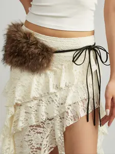 Elegant Plush Women's Belt, Vintage Style Rope Waistband, Perfect for Coats, Sweaters, Parties, Casual, Fall & Winter