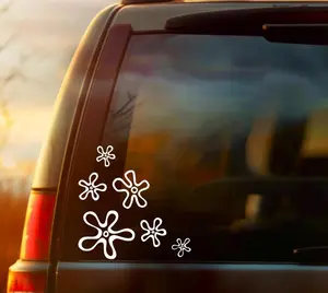 SpongeBob Retro Flower Decal – Y2K Style Vinyl Sticker for Cars, Laptops or Windows