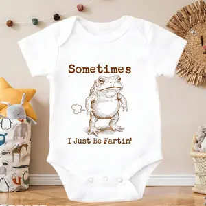 Sometimes I Just Be Fartin' Baby Onesie Cotton Short Sleeve Bodysuits | Breathable for Diaper Changes & Clothing, -Diagnosis for Caregivers - Fashionable design baby clothes boy New Parent Gift Spring Summer Fall Outfit, Perfect