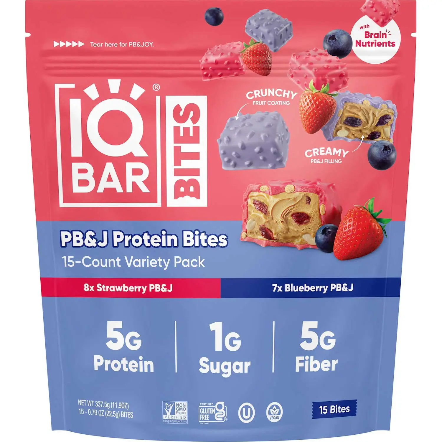 IQBAR BITES PB&J Protein Bites, Variety Pack, 15 ct IQBAR BITES PB&J Protein Bites, Variety Pack, 15 ct