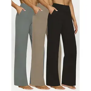 3-piece set of women’s comfortable straight-leg pants—casual, comfortable, fashionable, and multifunctional; suitable for autumn and winter outfits and as everyday casual wear; all-season casual pants GARMENTARY