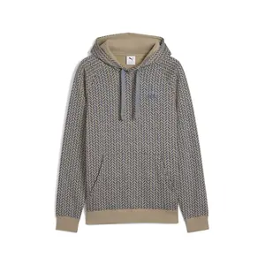 PUMA Mens Essentials Herringbone Hoodie Casual Outerwear Casual - Beige