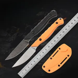 15700 Outdoor Fixed Straight Knife, Fishing Camping Knife, Stainless Steel Knives, 8cr13mov Steel Blade, G10 Handle, Durable and Strong, Outdoor First Choiceknife
