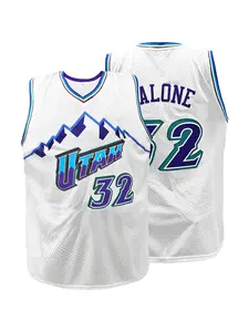 Plus Size Breathable Men's Stitched Basketball Sporty Jersey -Name, Number & Letter Embroidery, Loose-Fit Sleeveless Unisex Design, Ideal for Training & Casual Outdoor Activities, All-Season Sports Wear