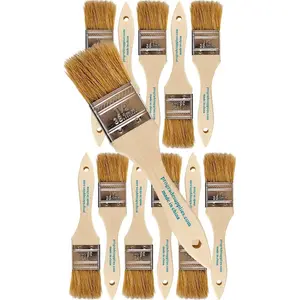 Vermeer Chip Paint Brushes - 12-Pack - 2" Chip Brushes for Paints, Stains, Varnishes, Glues, & Gesso - Home Improvement - Interior & Exterior Use