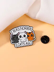 Cute Cat Design Brooch, Fashion Brooch for Women & Men, Enamel Pin Suitable for Backpacks, Jeans, Scarves, Hats Decoration, Hat Pins