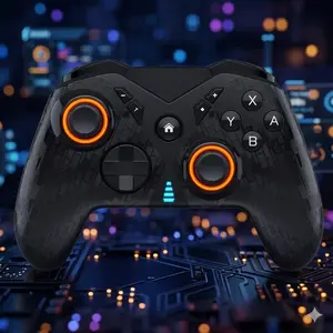 Pro Wireless Gaming Controller for Esports, Ergonomic Grip, Adjustable Vibration, High-Precision Joystick with Macro & Rapid-Fire for PC, Mobile, Console.