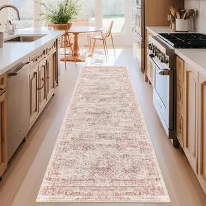 Vintage Persian Long Striped Print Rug, Boho Runner Rug, Multiple Colors & Patterns, Soft Durable Washable Carpet for Home Decor, Indoor Outdoor Use