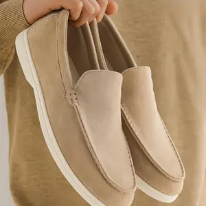Sand Men's Slip-On Loafers - Suede Upper+Rubber Outsole+Size 39-44 Men's Range Suitable for Daily Wear+Commute, Comfortable & Versatile+Lightweight & Breathable