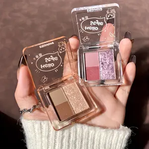 Storm Cloud Quad Eyeshadow Palette Matte & Pearlescent Earth Tones Smoky Cloudy Makeup Looks Ultra Blendable Long Lasting Cosmetic Powder