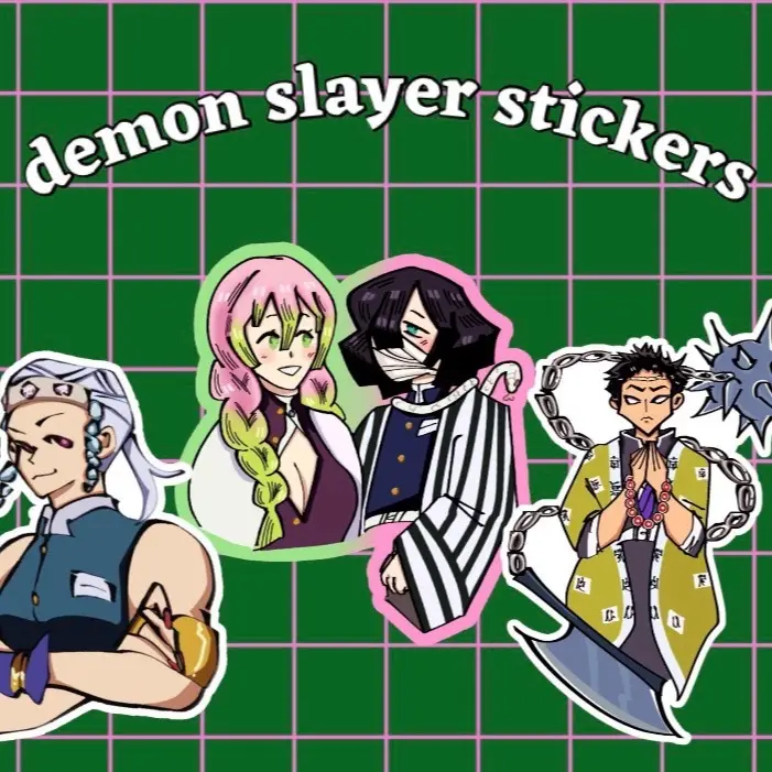 demon slayer stickers | matte vinyl decals