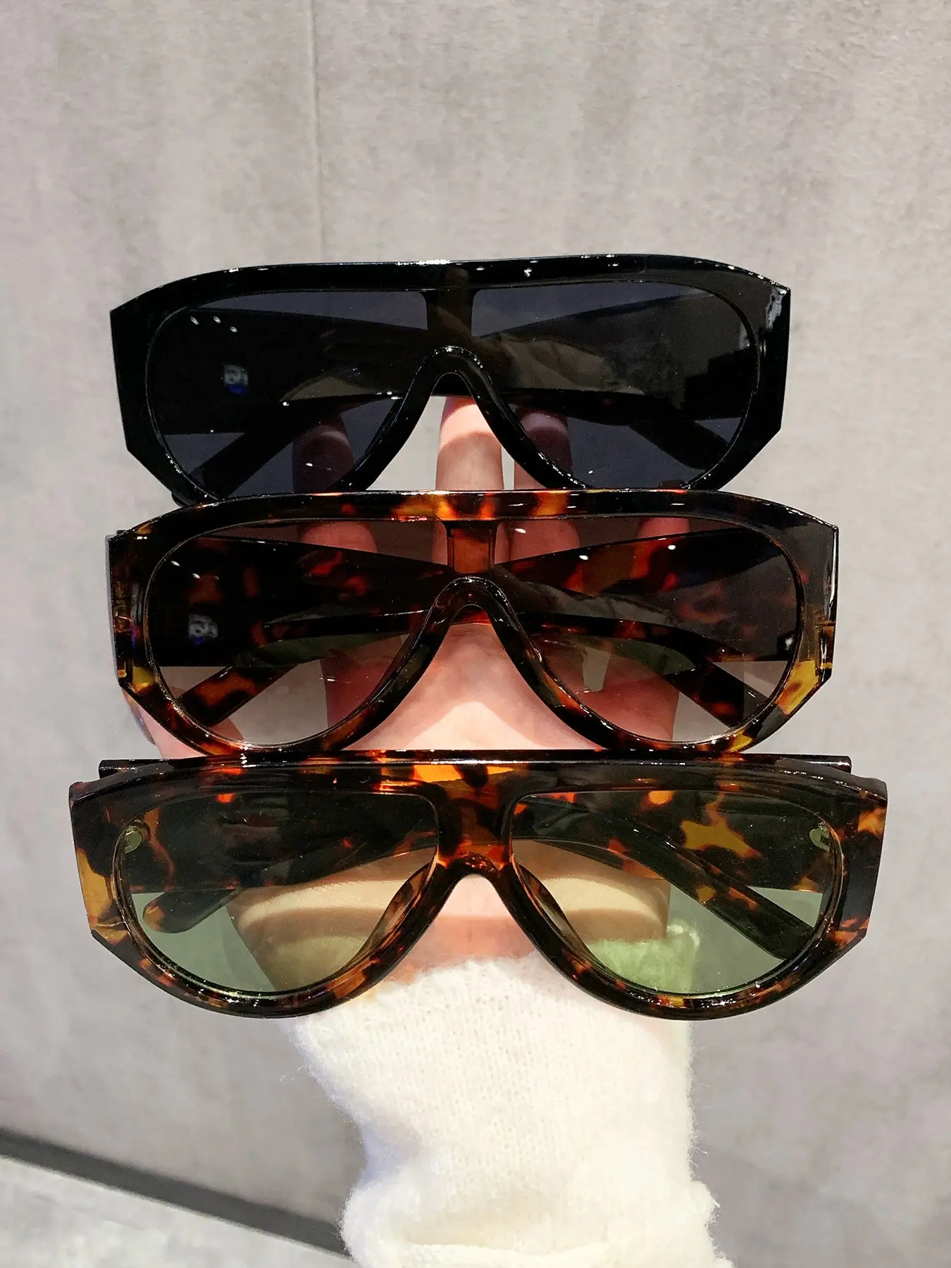 3 Pcs Large Frame Women Fashionable Sunglasses, Retro Simple Stylish Fashion Shades, Suitable for Men & Women, Outdoor Party, Vacation, Travel, Driving, Fishing, Sunglasses Frames