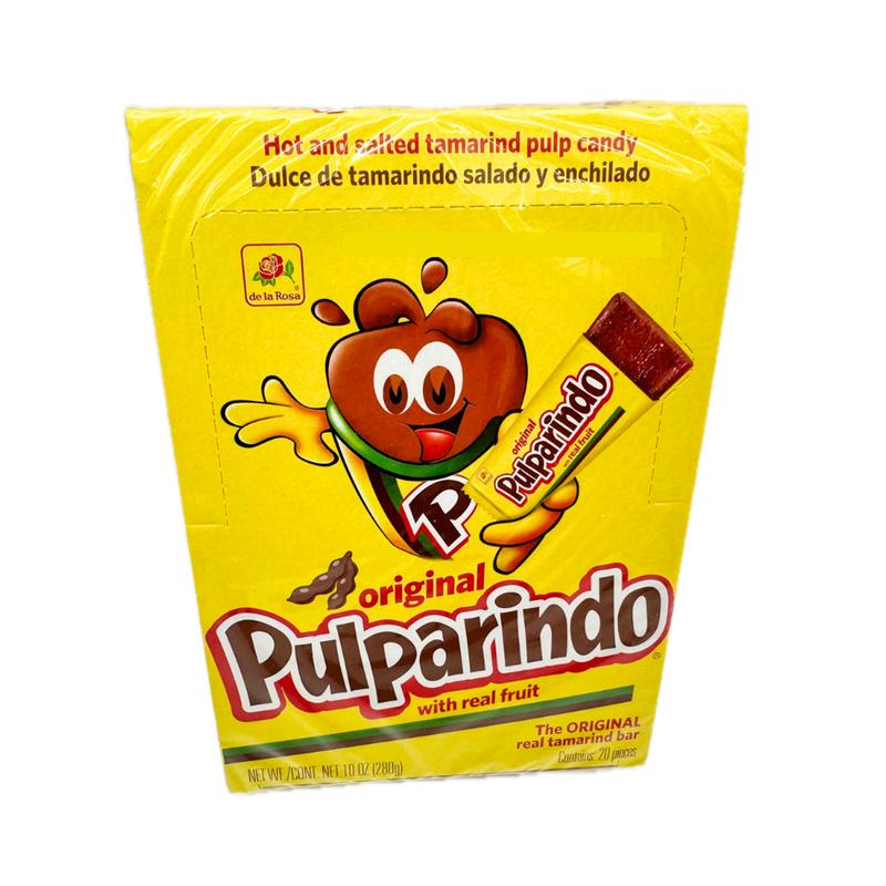 Pulparindo Original Original, Mango, Chamoy, Extra spicy bar, 20 Count box Mexican Candy Dulces Mexicanos Spicy Tangy Sweet Candy Snack Candies Tamarindo Bonbon