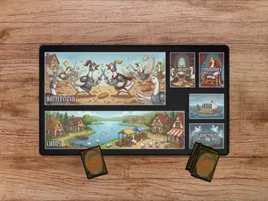 Goose Kingdom Playmat for MTG - Funny MTG Playmat, Playmat With Zones, Goose Playmat