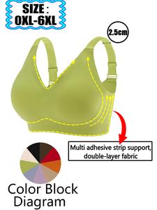 【plus size】 women's solid color wireless push up bra, minimalist comfortable basic breathable adjustable strap seamless bra for daily wear, softness underwear for all seasons, solid textured bra, wireless padded bras, solid backless bra