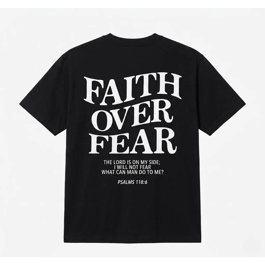 Women's Christian Graphic Hoodie - Faith Over Fear Slogan Pullover Sweatshirt for Lady, Casual Tops, Hoodies for Women