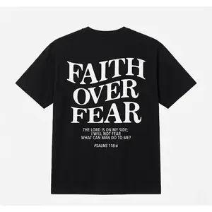Women's Graphic Hoodie Slogan Faith Over Fear Christian Hoodie Pullover Sweatshirt