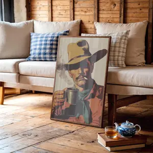 [SALE UP TO 40%] [Unframed] Classic Cowboy With Coffee and Cigarette
