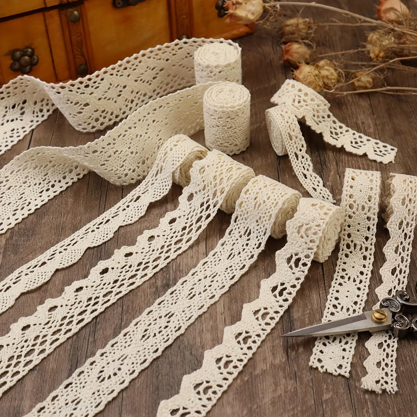 Lace Ribbon Set, Wave Edge Lace Ribbon, DIY Craft Supplies for Wedding ...