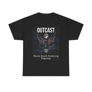 Outcast Bat Moon Graphic Tee | Black Heart Clothing Company