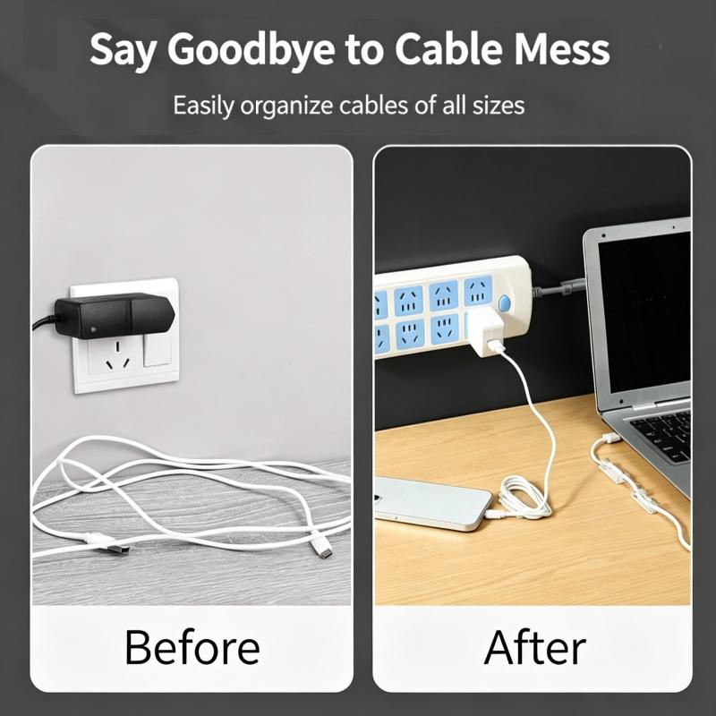 2-Pack Options 40/80 PCS Strong Adhesive Cable Clips - Clip-On Wire Holder with Peel Adhesive Film, No Drilling Neat Wire Storage for Office, Home, Car Desk Organizer Accessory-MM1,back to school haul,college school supplies,back to school shopping