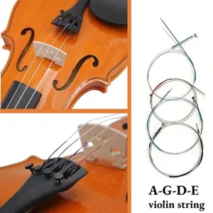 .High Quality Violin String Set for Professional Playing and Beginners 4/4 to 1/8 Violin High Resonance Full Tone Anti-Breakage Violin Parts and Accessories