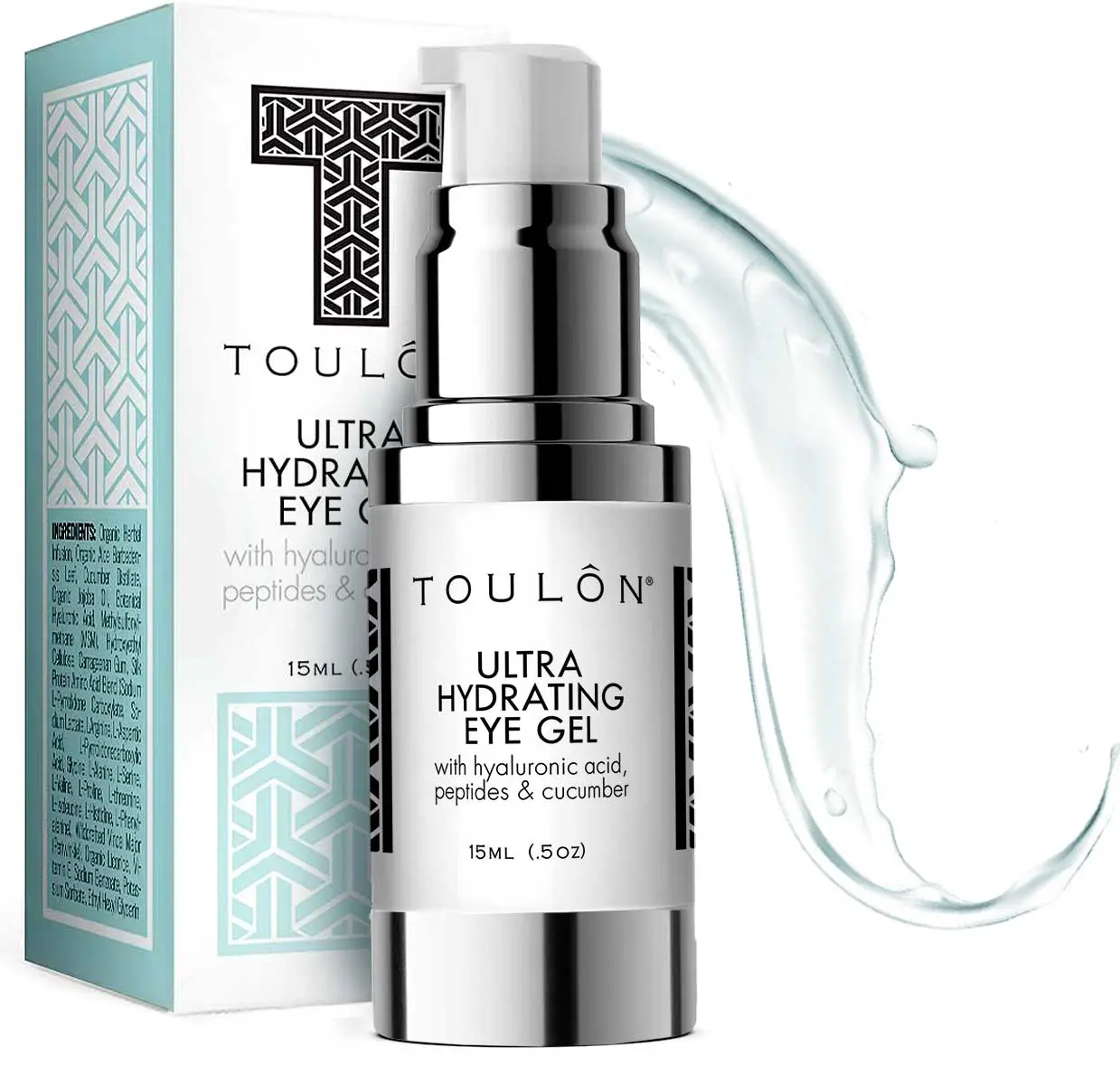Soothing Eye Gel for Dark Circles and Puffiness.Targets Wrinkles, Bags & Crows Feet. Hydrating Organic Serum for Men & Women with Aloe & Cucumber 15ml