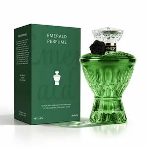 SHINESONN Emerald Green Crystal-Cut Women's Perfume – Luxurious Bottle with Elegant Floral Scent, Extrait De Parfum Arabian Fragrance, long lasting women perfumes perfumes para mujer, Perfect Holiday Gift for Her