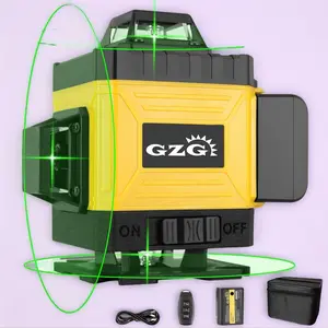 GZG 4D 16 Lines Laser Level, Auto-leveling Laser, Self Levelling Laser, Automatic Laser Level, Self-Leveling 360 Laser Level with Remote Control, Professional Laser Level Tool