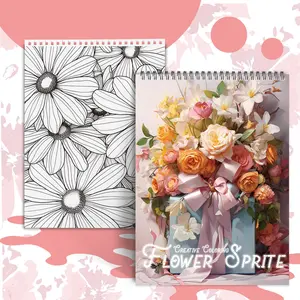 Flower World Theme Coloring Painting, Watercolor Floral Design, Various Floral Patterns Exquisite Flower Blooming Details Design Lifelike, Other Holiday Party Gifts, Diy Art