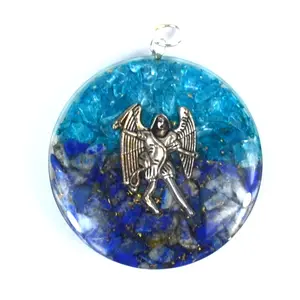 Mikael Orgone Pendant — Blue Topaz and Sodalite 1¾ Inch