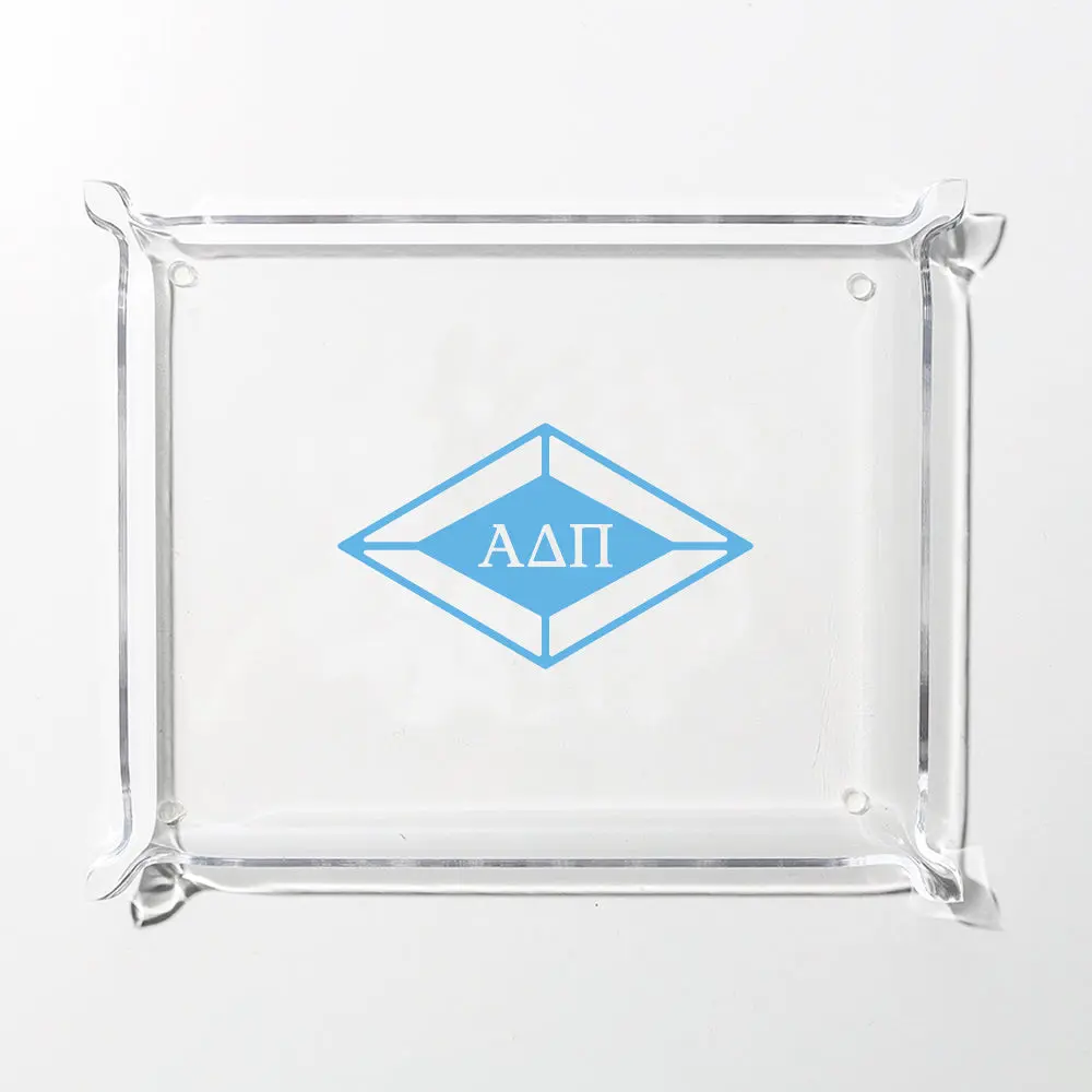 Alpha Delta Pi Acrylic Tray | Clear Alpha Delta Pi Acrylic Tray | Clear