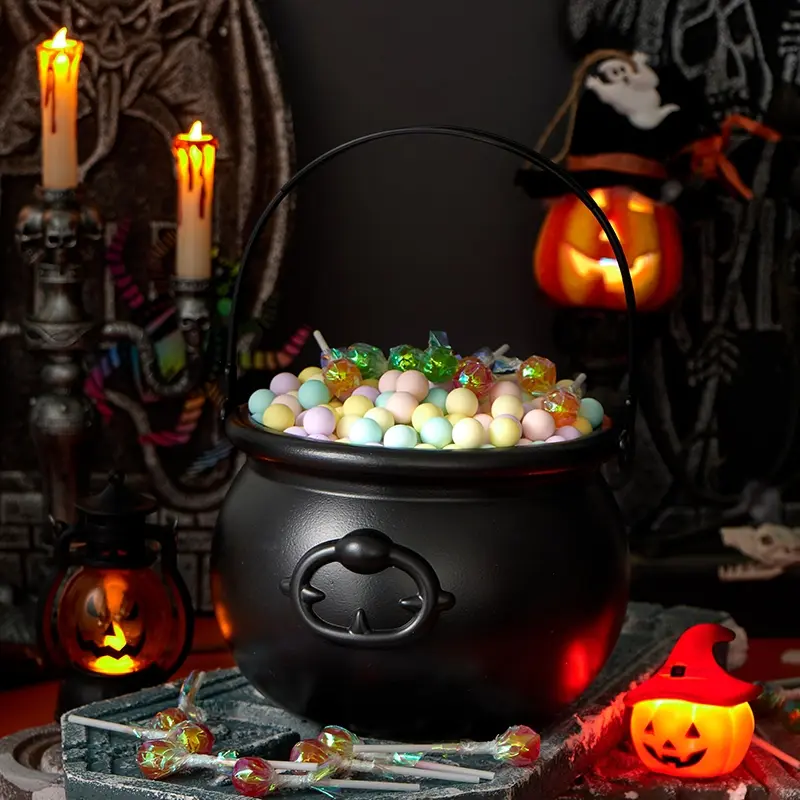Halloween Witch's Cauldron Candy Pot & Storage Bucket, Perfect Party ...