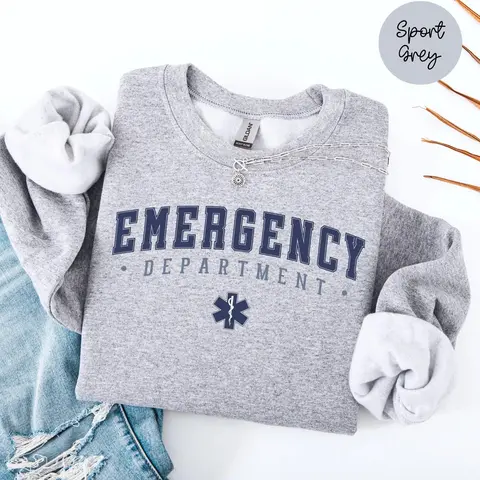 Emergency Department Sweatshirt or T-Shirt, Emergency Room Sweater, ER Nurse Crewneck, Emergency Crew Gift, ER Squad Gift, Gift For Coworkers