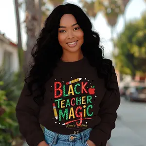 Black Teacher Oversized Sweatshirt - Comfortable Cotton Top for Everyday Wear, Soft and Solid Color Womenswear Fit Hoodie hoodies  women