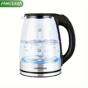 PANCERKA Electric Kettle, 2L/1100W, Easy Cleaning Electric Tea Kettle, Boil-Dry Protection, Stainless Steel Filter, BPA Free, Auto Shut Off Hot Water Boiler, Water Heater Kettle for Coffee & Tea Maker - Black