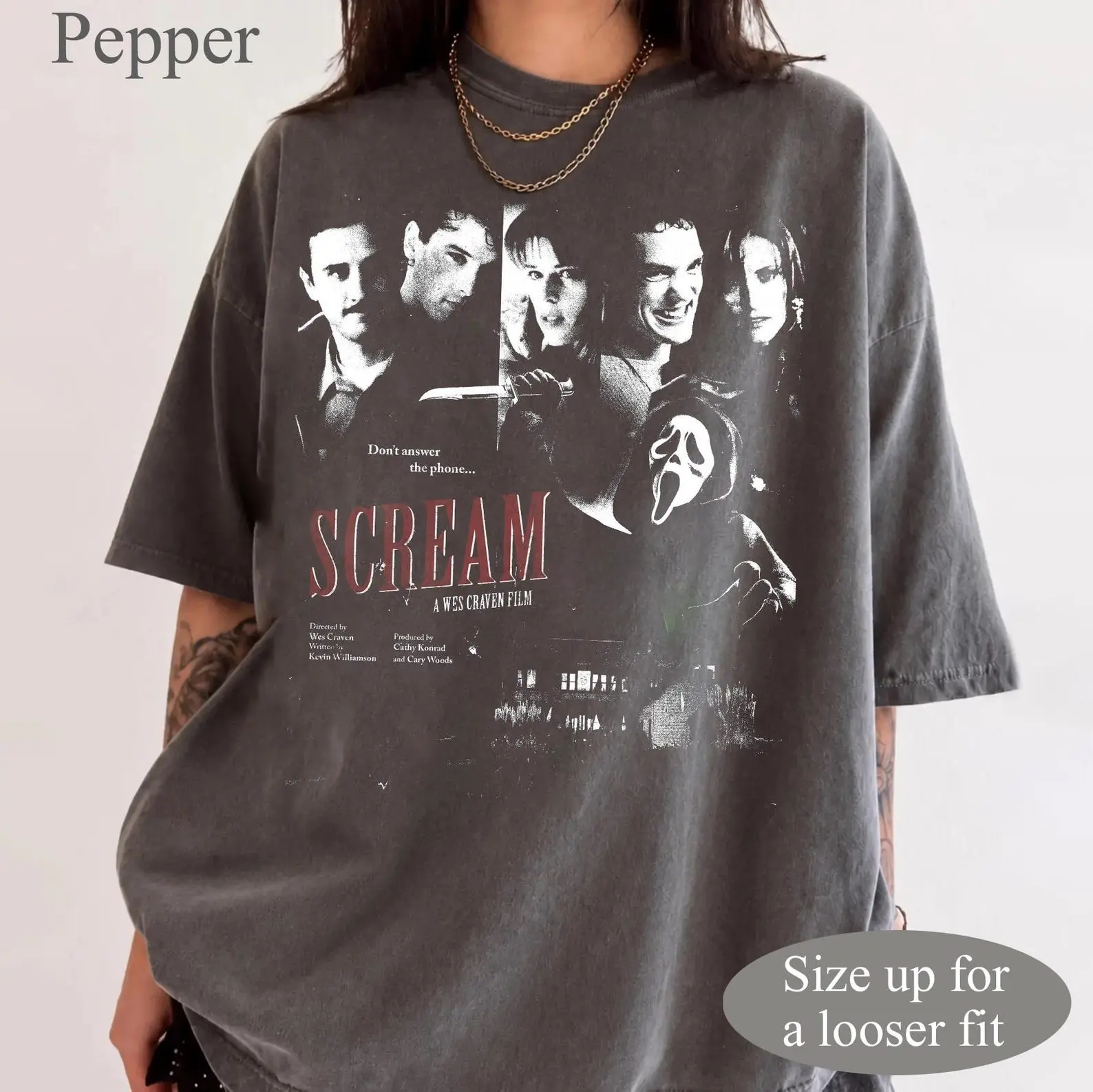 Comfort Colors 90s Scream Shirt, Ghostface Shirt, Vintage Halloween Movie Shirt, Horror Movie Fan Gift, Halloween Gift