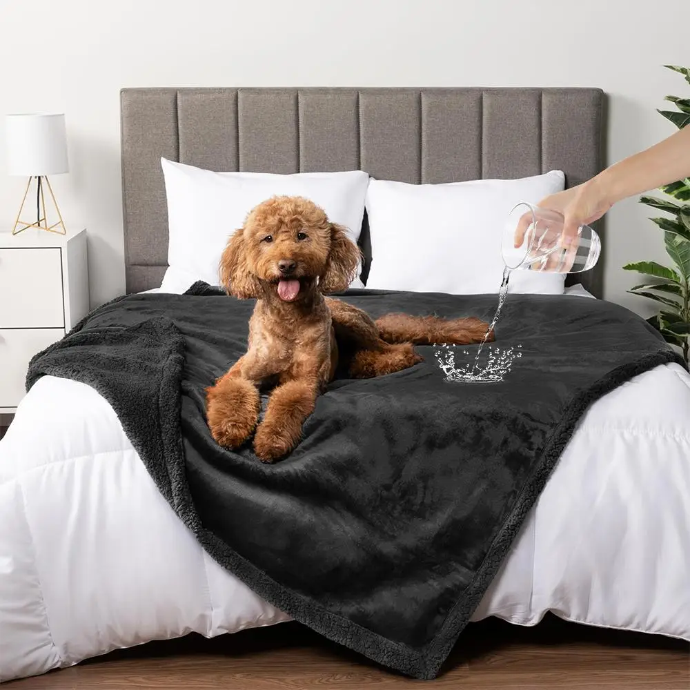 Solid Color Waterproof Blanket, Soft Comfortable Thick Mattress Blanket, Cool Bedroom Bedding Supplies for Home Office Travel