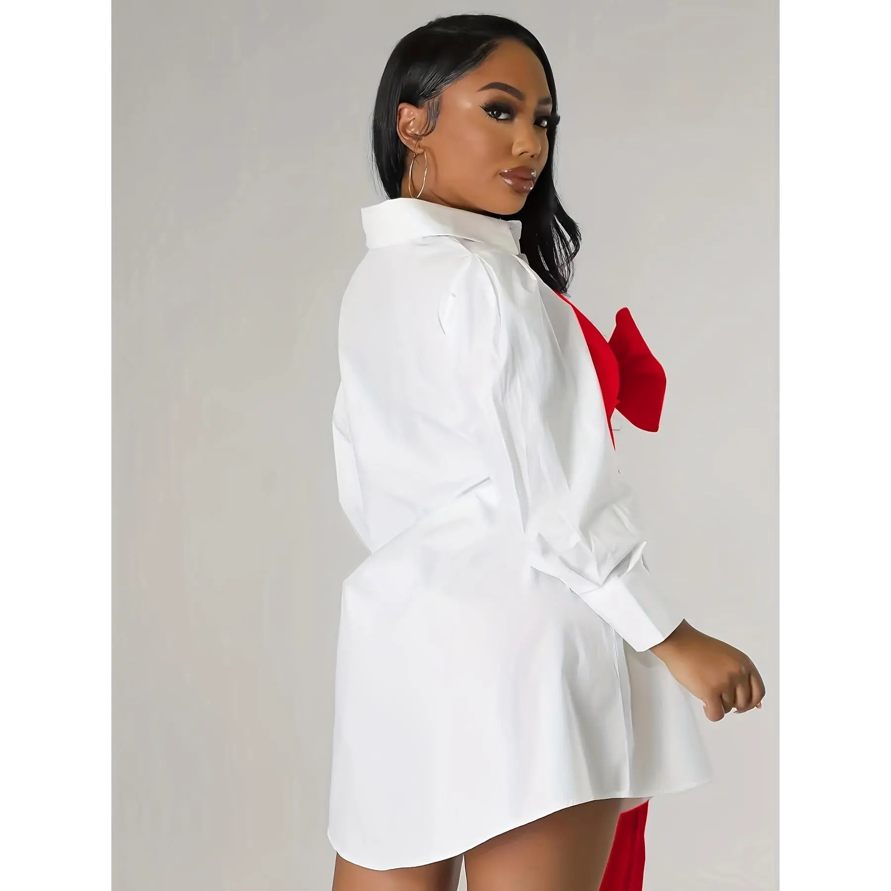 Women's Long-Sleeve Lace Tie-Front Lapel Collar Shirt Dress - Basic Solid Color Polyester-Spandex Blend Casual All-Season Womenswear - TikTok Shop Women's Long-Sleeve Lace Tie-Front Lapel Collar Shirt Dress - Basic Solid Color Polyester-Spandex Blend Casual All-Season Womenswear - TikTok Shop