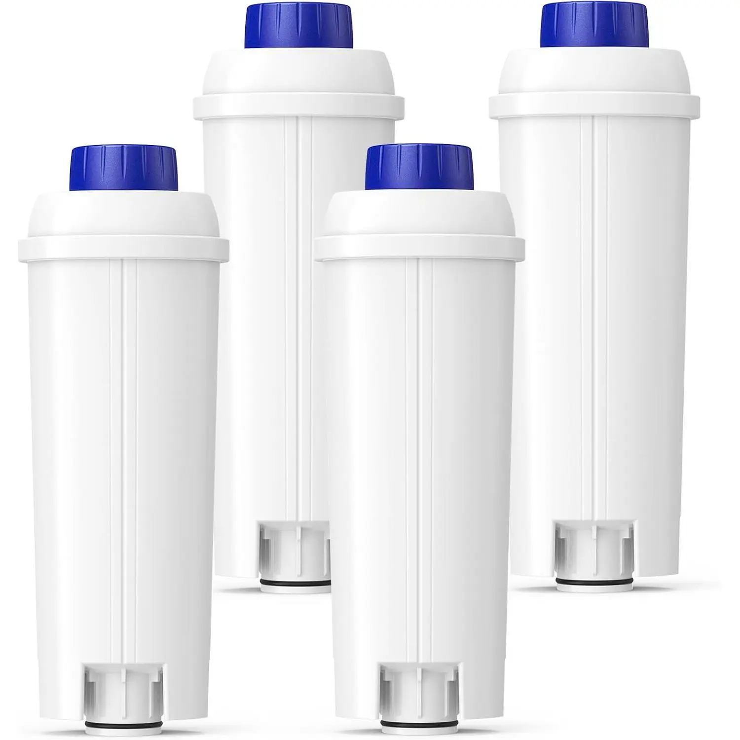 DLSC002 Water Filter Replacement Compatible With Delonghi Coffee Machine Filter Activated Carbon Softener For De'longhi Magnifica evo, Dinamica, Eletta, ECAM, ESAM, ETAM, Bco410/420, Ec680/800, 4 Pack
