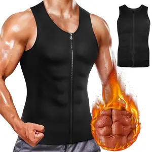 Men's sauna chloroprene rubber slim training vest suitable for fitness, running, comfortable fit Sweating during exercise