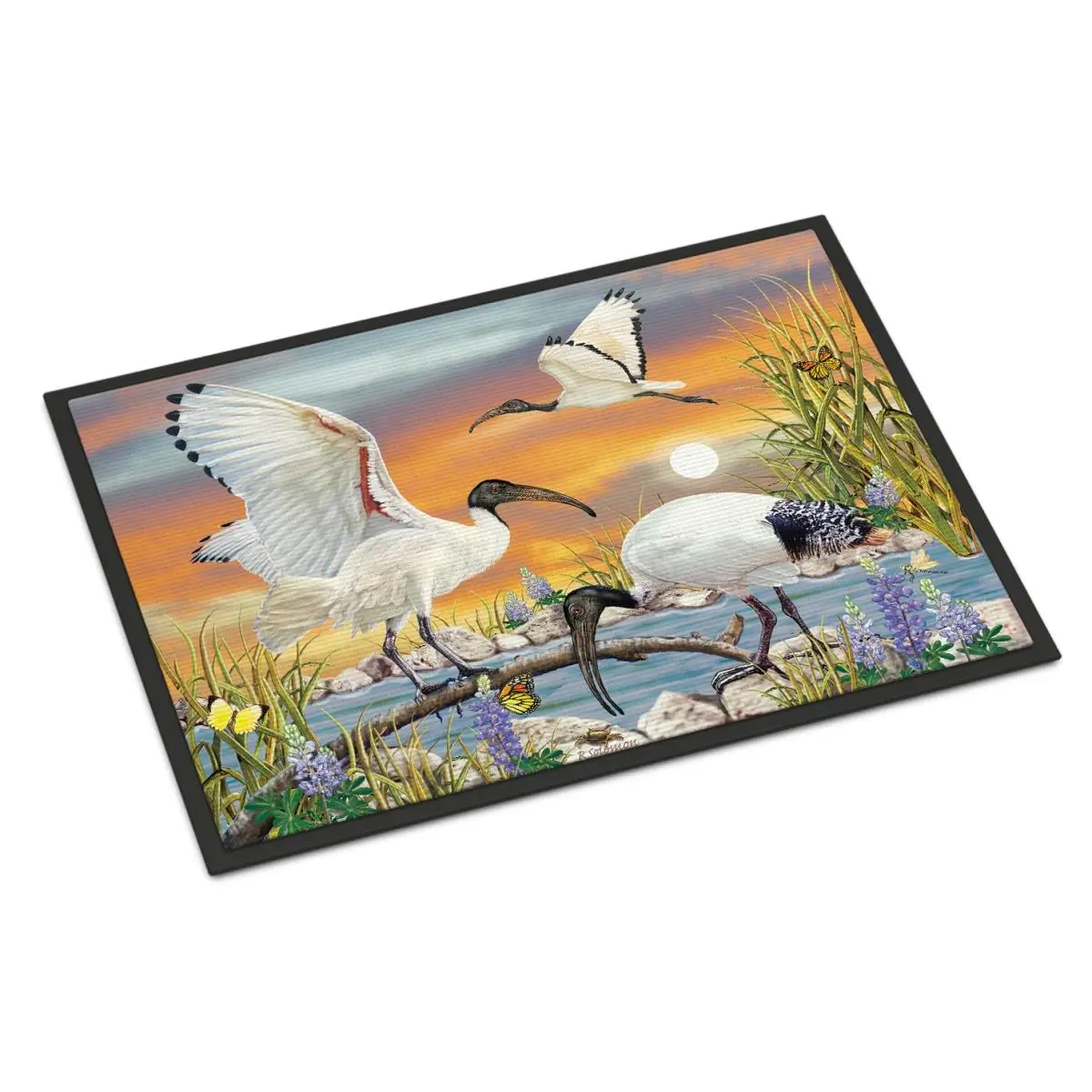 Carolines Treasures PRS4035JMAT 24 x 36 in. Sacred Ibis Indoor or Outdoor Mat